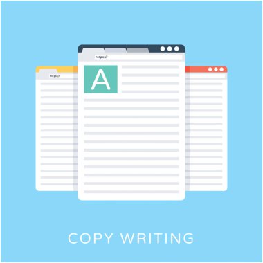 İçerik yazma düz vektör simgesi