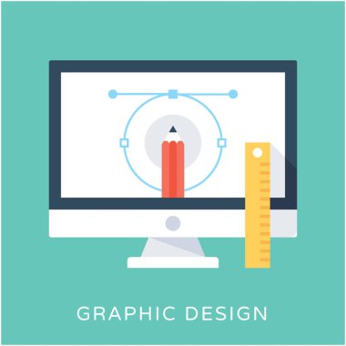 Grafik tasarım düz vektör simgesi