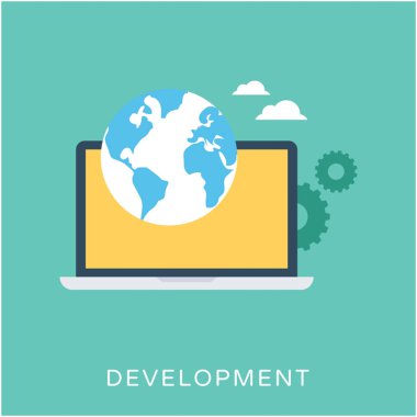 Geliştirme düz vektör simgesi