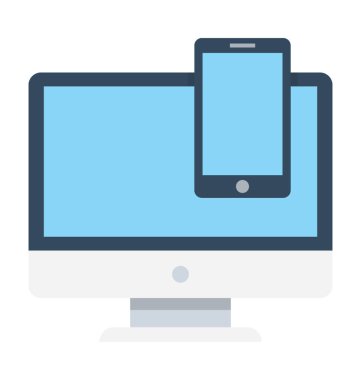 Duyarlı düz vektör simgesi