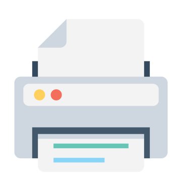 Yazıcı Düz Vektör Simgesi