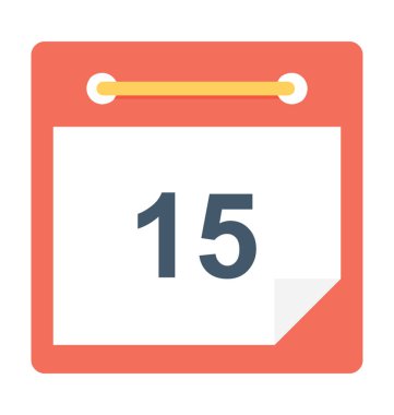 Takvim Düz Vektör Simgesi