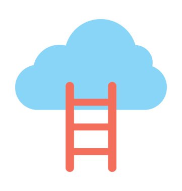 Bulut Rating düz vektör simgesi