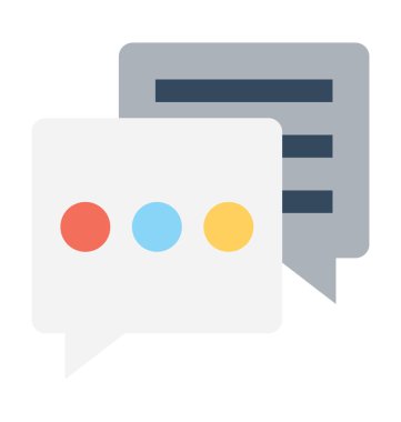 Düz vektör simge sohbet