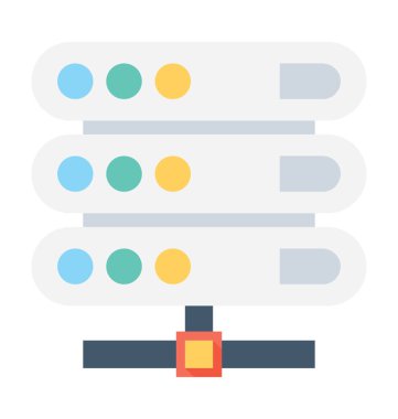 Sunucu Düz Vektör Simgesi