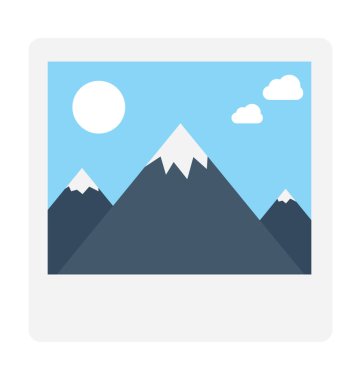 fotoğraf düz vektör simgesi