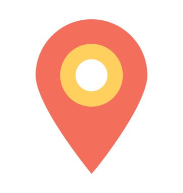 harita pin düz vektör simgesi