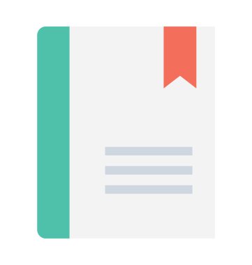 kitap düz vektör simgesi