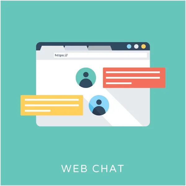 Web-Chat flache Vektor-Symbol — Stockvektor