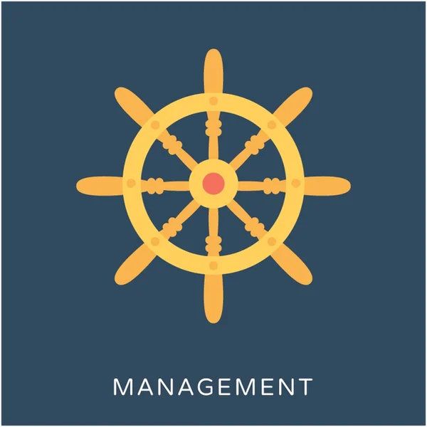 Management Flat Vector Icon — Stock Vector
