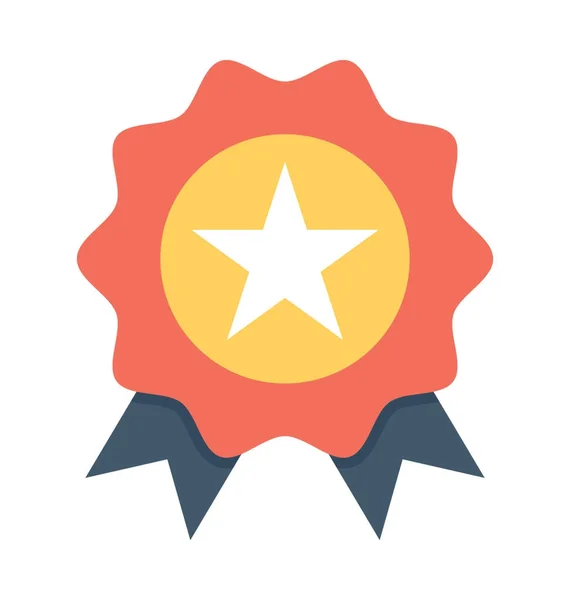 Star Badge Flat vector Icon — Stock Vector