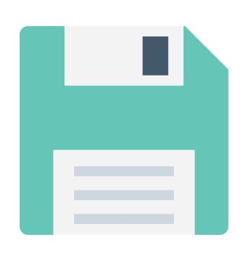 Disket düz vektör simgesi