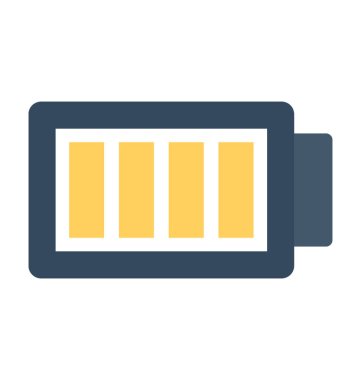 Cep pil düz vektör simgesi