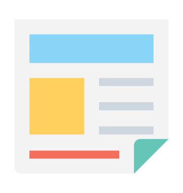 Özgeçmiş düz vektör simgesi