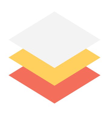 Katmanlar düz vektör simgesi