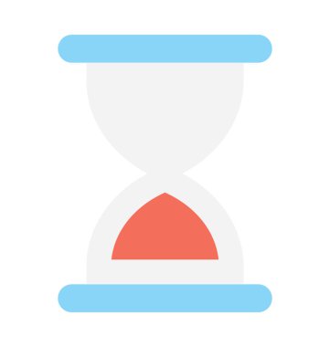 kum saati düz vektör simgesi