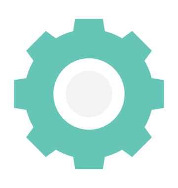 COG düz vektör simgesi