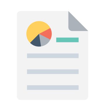 Grafik rapor düz vektör simgesi