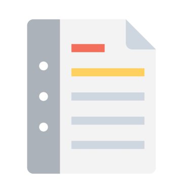 belge düz vektör simgesi