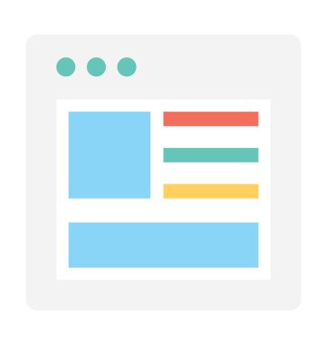 Düzen düz vektör simgesi