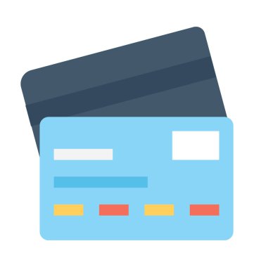 Kredi kartı düz vektör simgesi