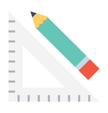 Çizim araçları düz vektör simgesi