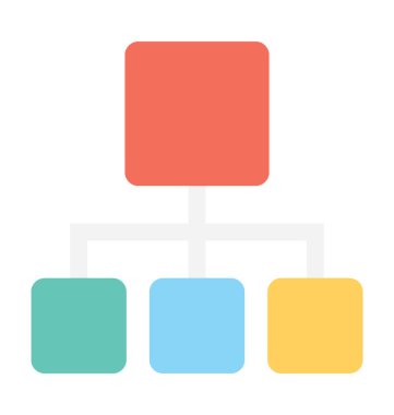 hiyerarşi düz vektör simgesi