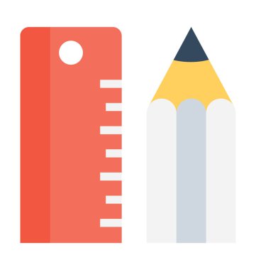 Çizim araçları düz vektör simgesi