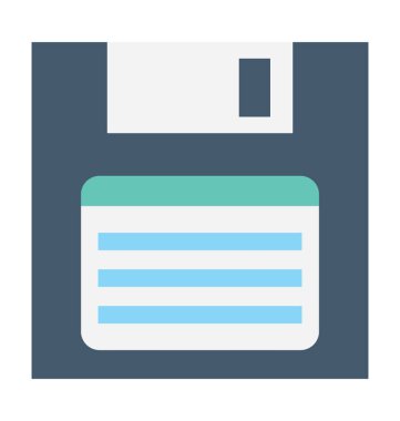 Disket düz vektör simgesi