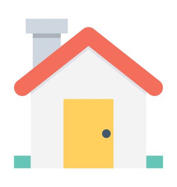 ev düz vektör simgesi