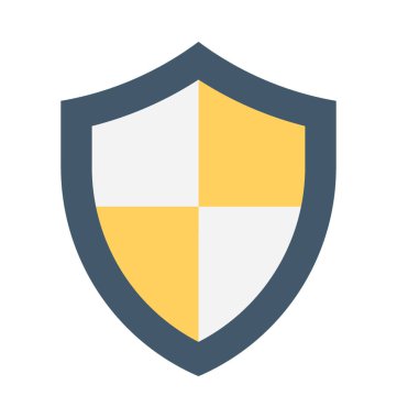 kalkan düz vektör simgesi