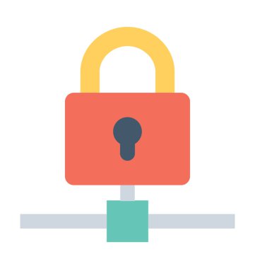 Güvenli paylaşımı düz vektör simgesi