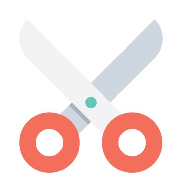 makas düz vektör simgesi