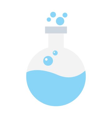 Konik Flask düz vektör simgesi