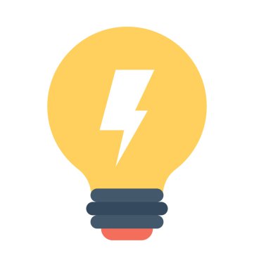 Ampul Düz Vektör Simgesi