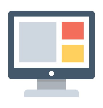 Web düzen düz vektör simgesi