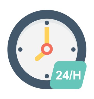 Tam hizmet düz vektör simgesi