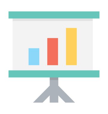Grafik kartı düz vektör simgesi