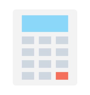 hesap makinesi düz vektör simgesi