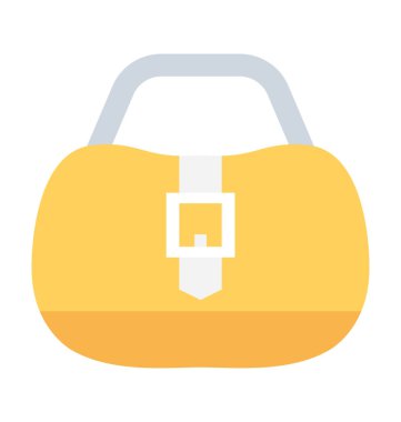 El çantası düz vektör simgesi