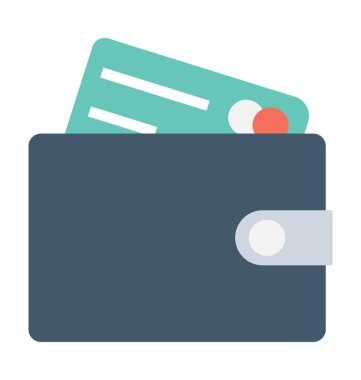 Cüzdan Düz Vektör Simgesi