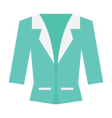 Ceket düz vektör simgesi