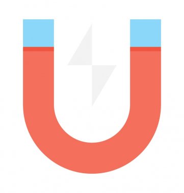 Mıknatıs Düz Vektör Simgesi