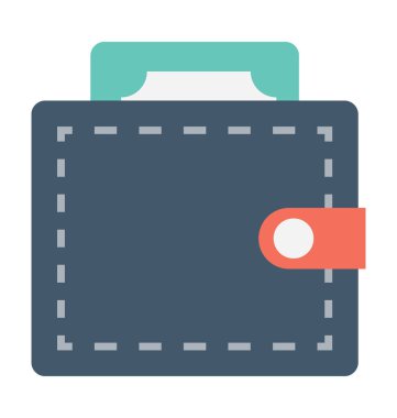 Cüzdan Düz Vektör Simgesi