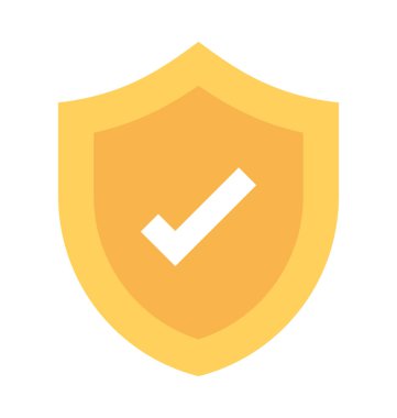 kalkan düz vektör simgesi