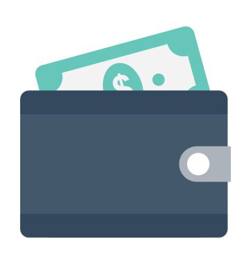 Cüzdan Düz Vektör Simgesi