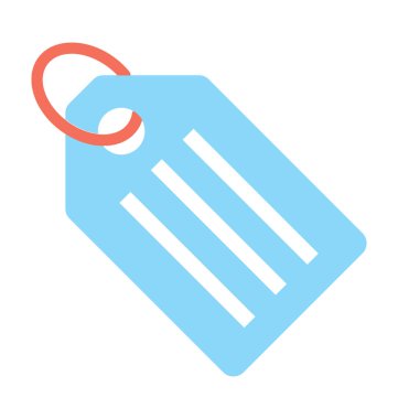 Etiketi düz vektör simgesi