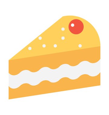 Tatlı düz vektör simgesi