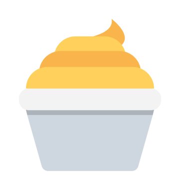 dondurma düz vektör simgesi