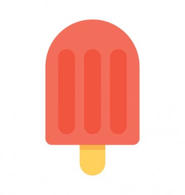 Buzlu şeker düz vektör simgesi